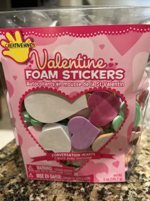 Foam Conversation Hearts Valentine's Day Stickers Crafts