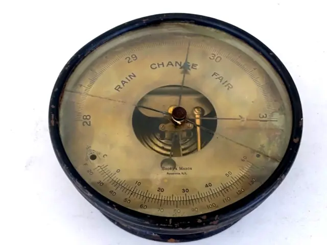 Antique Short and Mason Rochester NY  Compensated barometer