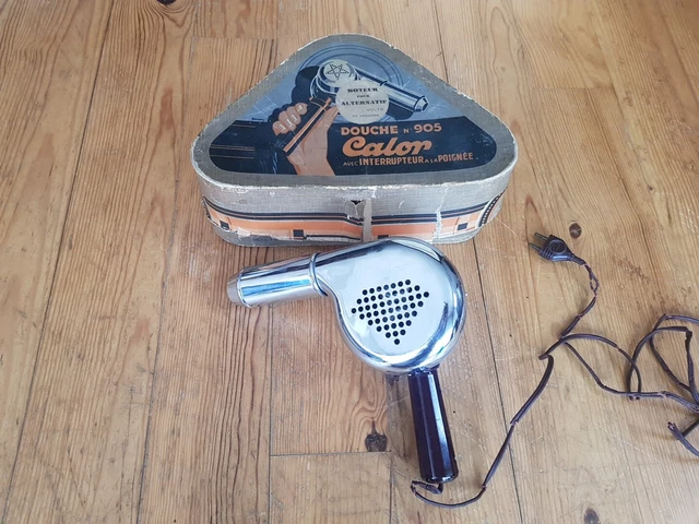 Sèche-cheveux Vintage CALOR Des Années 60/70 En Inox - 350W, Réglable, état Occasion Fonctionnel