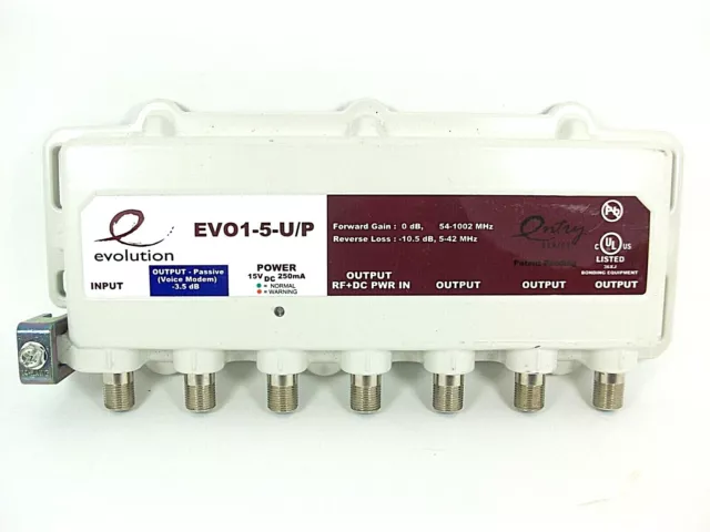 Used PPC EVOLUTION EVO1-5-U/P 5 Port Signal Splitter/Amplifier Large Purple SR16