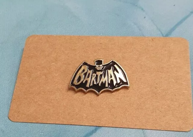 DC Batman Themed Bartman Logo- Metal Enamel Pin Badge Collectable