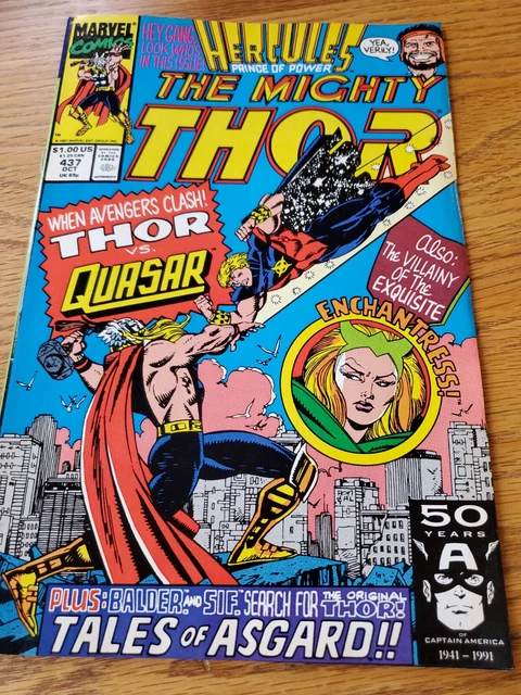 The Mighty Thor #437 Oct. 1991 Marvel Comics. Clash with Quasar!