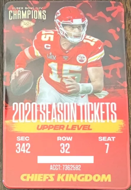 Clyde Edwards-Helaire 1st NFL GAME 2020 ticket card Kansas City Chiefs vs Texans