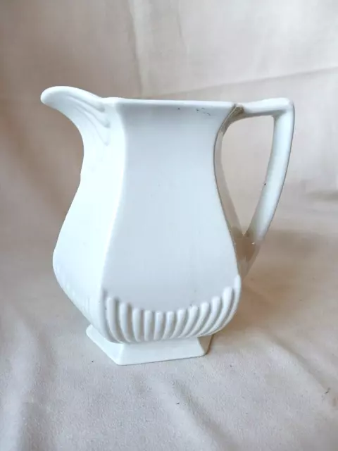 Vintage WM Adams & Sons white Ironstone Micratex Pitcher 24 oz Made in England