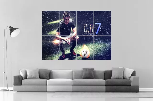Cristiano Ronaldo Real Madrid CR7 Wall Art Poster Great Format A0 Wide Print