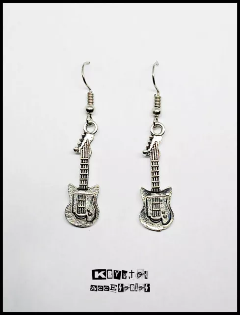 Pendientes GUITARRAS Pequeñas Complemento Musica Punk Rock Guitarra Aretes