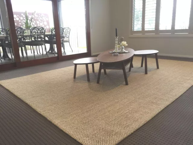 SISAL JUTE THICK NON SLIP LUXURY MODERN FLOOR RUG 185x275cm