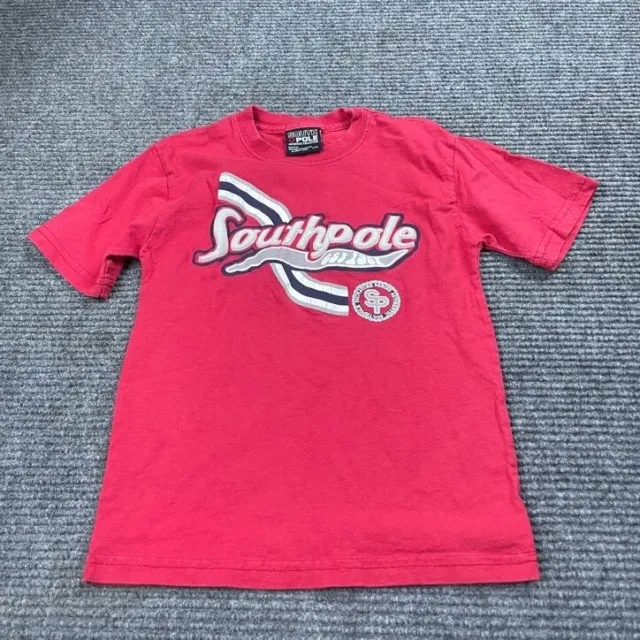 Southpole MCMXCI T Shirt Youth Large 7 USA Red Short Sleeve Graphic Tee