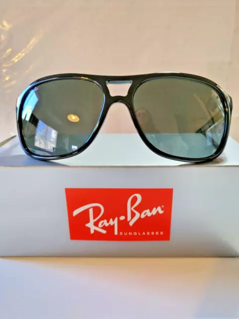 Ray Ban CATS 4000 black/green RB4128 601 60 sunglasses NEW