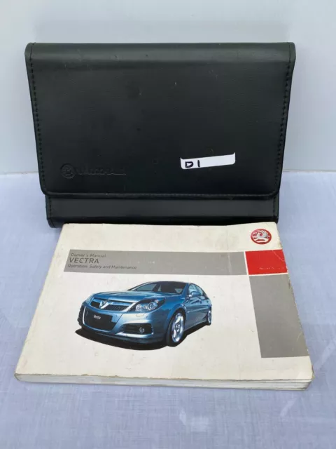 Vauxhall Vectra Owners Manual Handbook Guide with Wallet 2005-2009 2007 Print