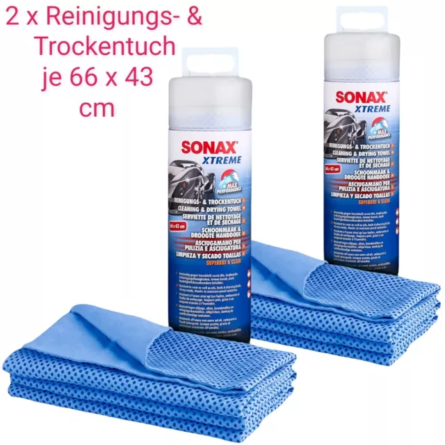 2 x Sonax Xtreme Pulizia & Canovaccio Ogni 66 X 43 CM