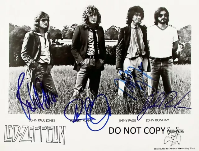 LED ZEPPELIN Autographed Signed 8x10 Reprint Photo Robert Plant Jimmy Page 3 !!