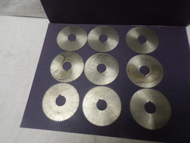 (9) Malco & Poland  Saw Blades 2-3/4" x 0.032" x 3/4" Arbor HSS