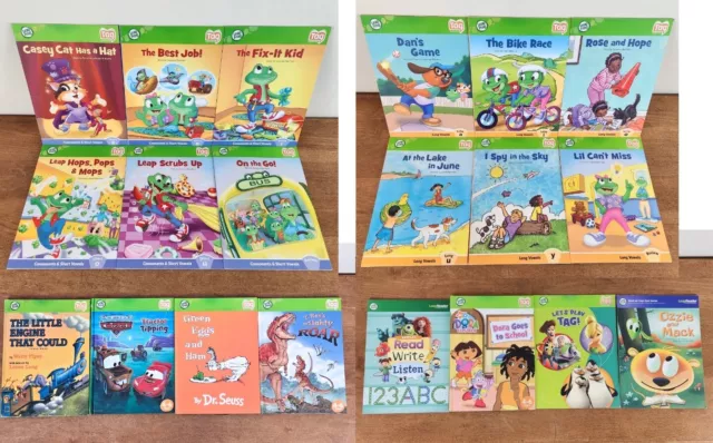 Lot of 20 Leap Frog Tag Books Hardback and Paperback, Long Vowels, Consonants Sh