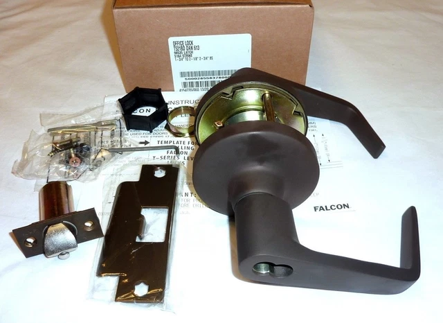 Falcon T521BD DAN 613 Commercial Office Deadlocking Door Lock Set DARK BRONZE