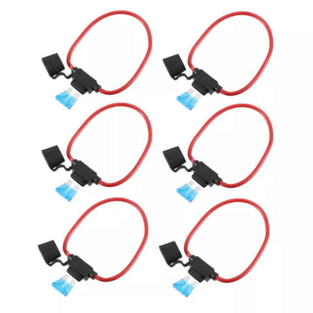 6 Set DC 12V 10AWG 10 Manometro ATC/ATO linea Fusibile Supporto con 15A Fusibile