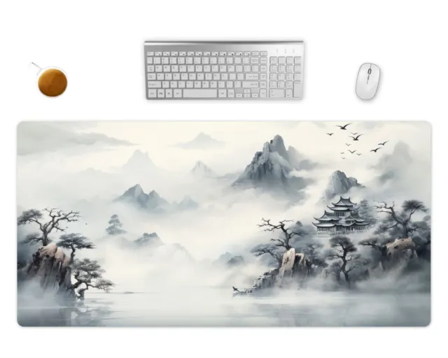 Mauspad XXL Japan Landschaft Gaming Mousepad Groß PC Schreibtischunterlage