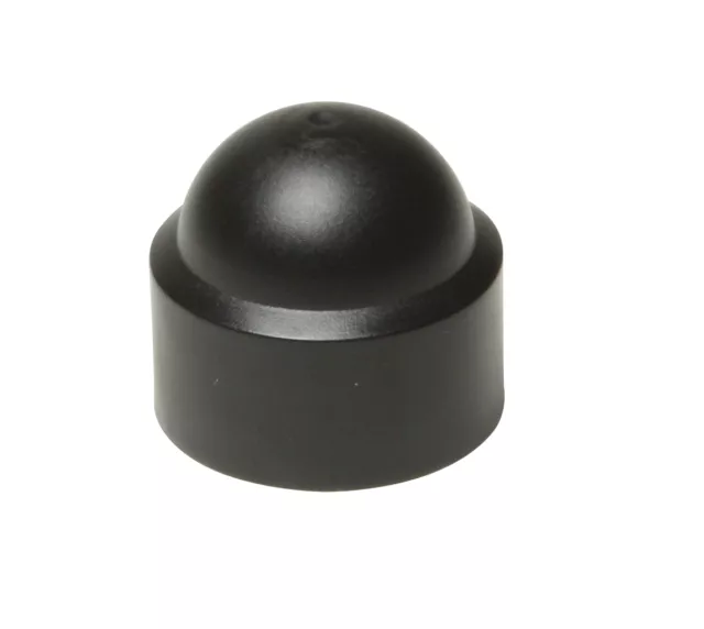 M6 (6mm) Black Domed Plastic Nut / Bolt Cover Caps 10MM Spanner Size - PK 10