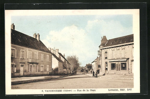 CPA Vandenesse, Rue de la Gare