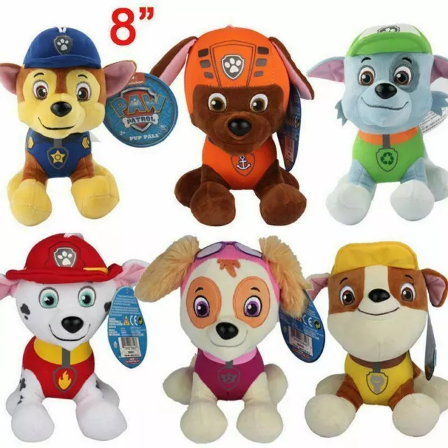 6 PACK Paw Patrol Plush Pup Pals Skye ZUMA ROCKY 20cm Plush Toy Stuffed Toy AU 2