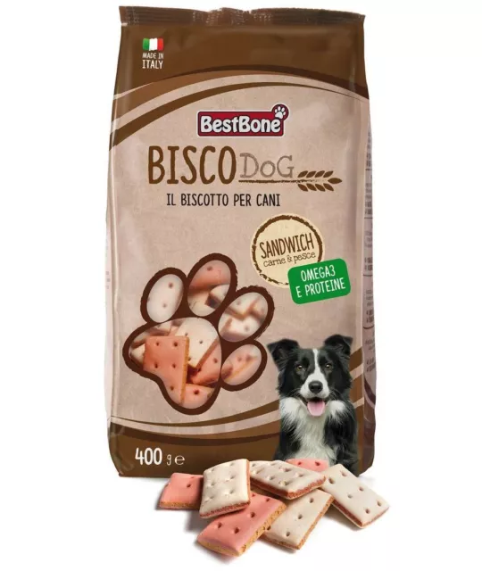 Sandwich de blé entier Biscuits de viande et de poisson avec calcium pour chiens