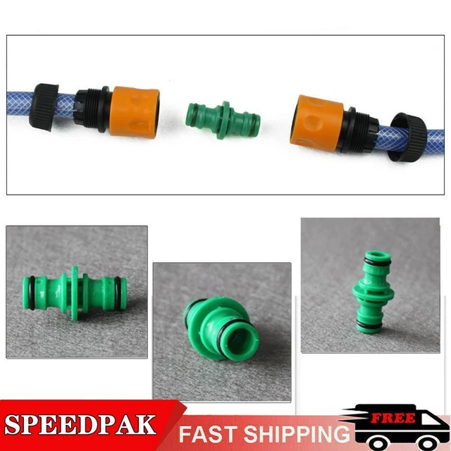 2 Way Garden Hose Connector Joiner Coupler Watering Water Male Pipe Tap TOP