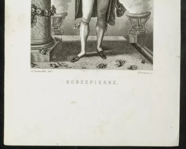 Portrait en pied de Robespierre - Gravure de Alexandre Lacauchie 3