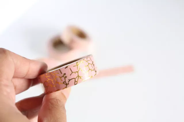 Gold foil crackle print washi tape, cute washi tape, planner accessories