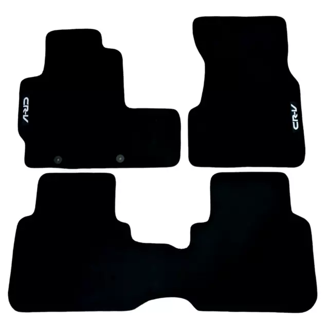 Car Floor Mats For Honda CRV Velour Waterproof Black Carpet Rugs Auto Liners New