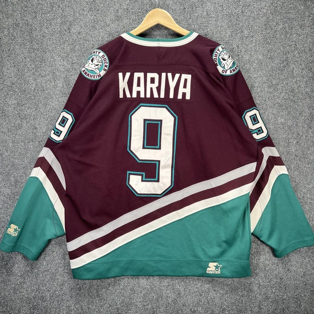 Anaheim Mighty Ducks Vintage Hockey Jersey Mens XL Starter Sewn CCM Paul Kariya Anaheim Mighty Ducks Vintage Hockey Jersey Mens XL Starter Sewn CCM Paul Kariya