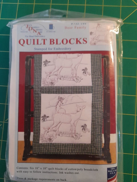 Gestempelte Stickerei Quiltblöcke