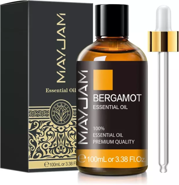 100ml Pure Bergamot Essential Oil Fragrance Aromatherapy Therapeutic Diffuser