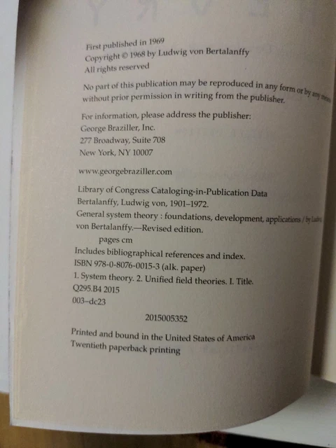 General System Theory Foundations Development Applications By Ludwig