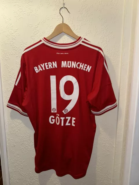 Original Bayern Munich 2013 / 14 Gotze #19 Home Football Shirt Size Men’s XL
