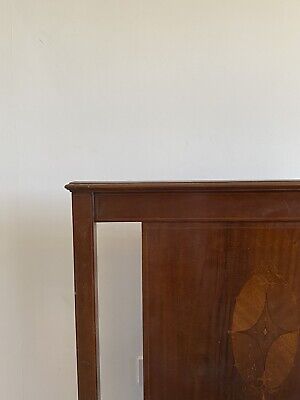 Super Antique Edwardian Inlaid Mahogany Single Bed Country Cottage Bedroom Chic 7