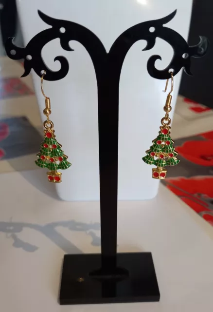 Boucles D'oreilles Sapin De Noel ! Neuves !