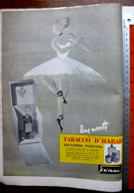 Pubblicità TABACCO D'HARAR Profumo GI.VI.EMME. - Illustr. LIGASACCHI - 1/1951