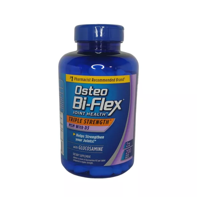 Osteo Bi-Flex Triple Force Joint Santé Glucosamine Msm + D3, 200 Comprimés