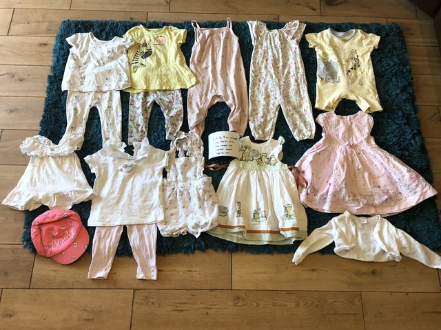 Girls Age 6-9 Months Clothes Bundle Summer Next George Dress Romper Hat Outfits