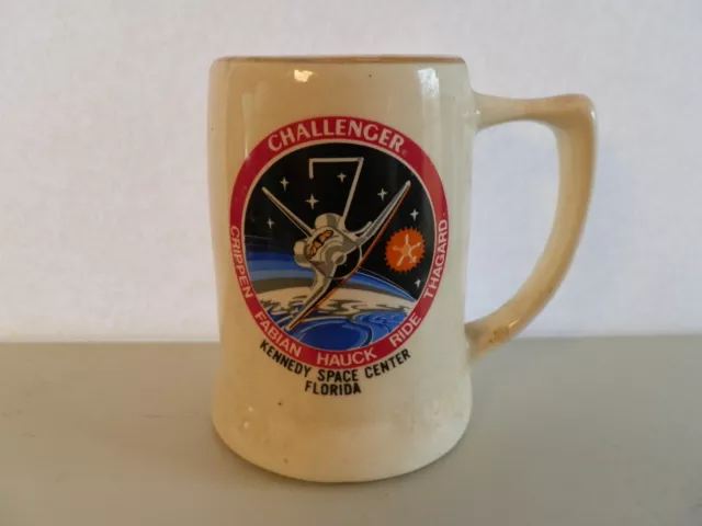 SPACE Mug (198X) NASA "CHALLENGER Crippen Fabian Hauck Ride Thaggard"