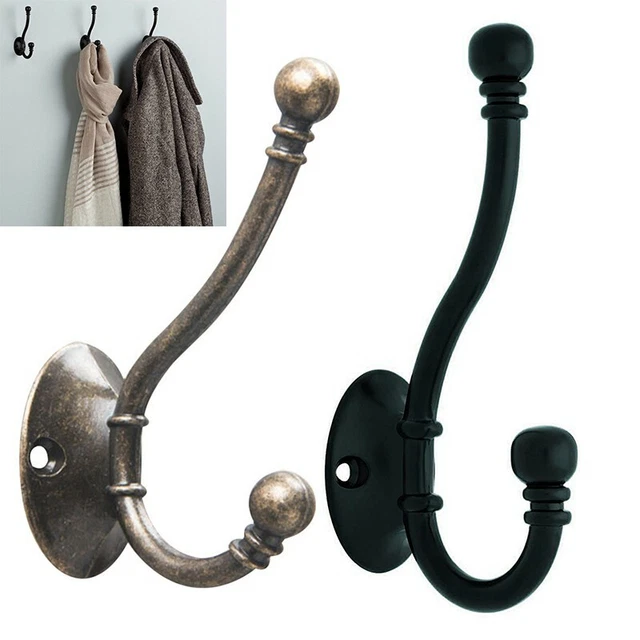 5Pcs Vintage Style Rustic Cast Iron Wall Coat Hooks Hat Hook Hall Tree Hardware