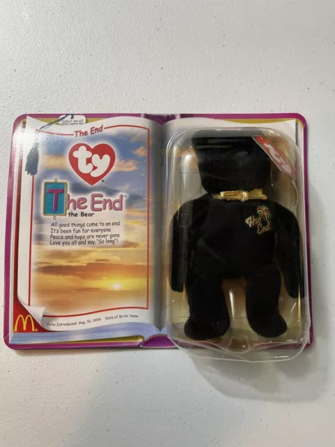 Vintage Beanie Baby 2000 TY MCDONALDS THE END BEAR NIP