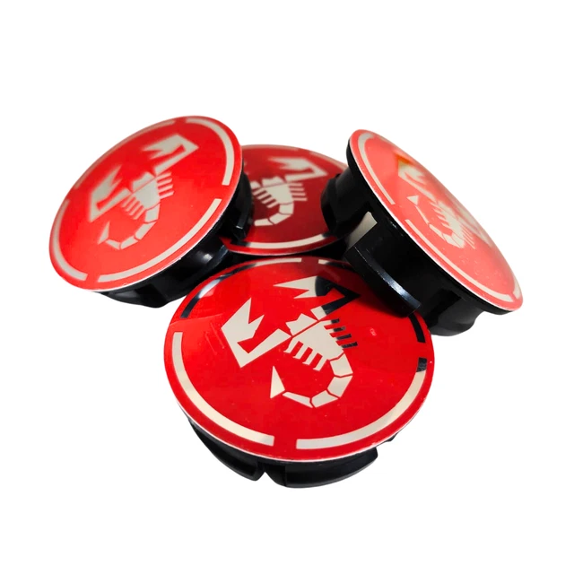 4 Coprimozzo Per Abarth 500/595/695 - 133 Mm, Giallo, Impermeabili E Antipolvere - Foto 8