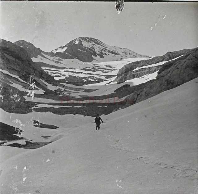 Montagne Pyrénées France Espagne Photo Stereo PL59L5n7 Plaque verre 