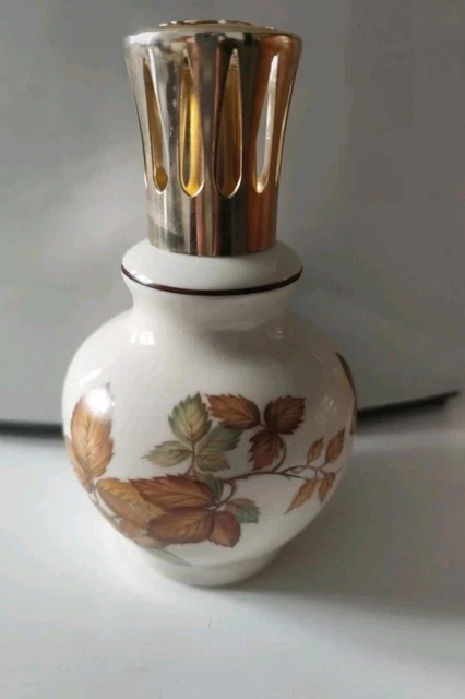 Lampe Berger De Limoges En Porcelaine - Motif Fleurs - France - TBE (sans Bouchon)