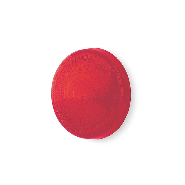 GROTE 90162 Replacement Lens ,Round,Red