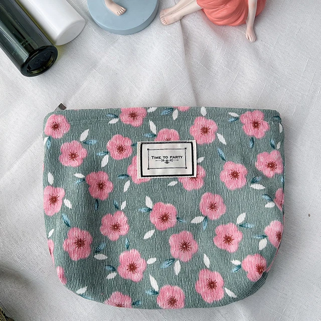 Borsa cosmetica retrò squisita borsa per trucco multicolore leggera resistente all'usura