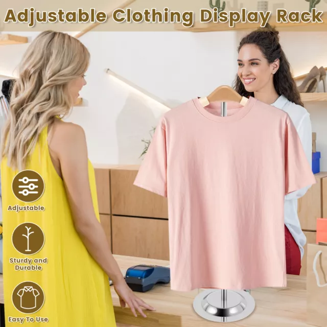 T Shirt Display Stand Adjustable Shoulder Stand Shirt Rack Garment Coat Holder·