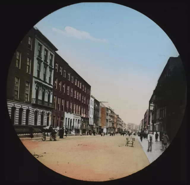 GEORGES STREET LIMERICK C1890 FOTO Magic Lantern Dia IRLAND