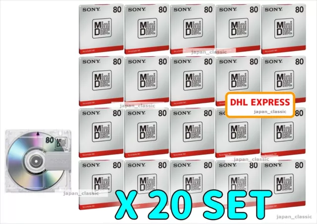 Sony Md Minidisc 80 Minutes Recordable Blank Media Mini Disc Mdw80T Set Japan